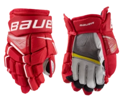 Bauer Supreme Ultrasonic Junior Hockey Gloves -Hockey Equipment Store 1058650 RED