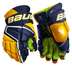 Bauer Vapor 3X Junior Hockey Gloves 21 Bauer Vapor 3X Junior Hockey Gloves -Hockey Equipment Store 3X JR FRONT NVG2