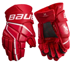 Bauer Vapor 3X Senior Hockey Gloves 17 Bauer Vapor 3X Senior Hockey Gloves -Hockey Equipment Store 3X SR FRONT RED2