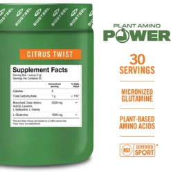 Biosteel Plant Amino Power (210g) -Hockey Equipment Store BIO SuppFacts PlantAminoPower CitrustTwist 30Servings LAB RGB 883309415870 1194x e2965d53 9ea1 4316 8aac e6d6645fb532