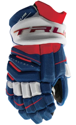 True Hockey True Catalyst 7X Junior Hockey Gloves 16 True Hockey True Catalyst 7X Junior Hockey Gloves -Hockey Equipment Store CT7xGlove Red White Blue