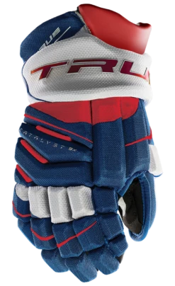 True Hockey True Catalyst 9X Junior Hockey Gloves 12 True Hockey True Catalyst 9X Junior Hockey Gloves -Hockey Equipment Store CT9xGlove Red White Blue