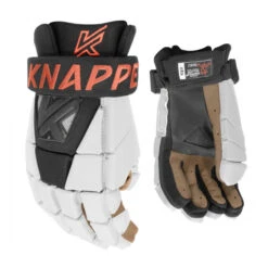 Knapper AK5 Ball Hockey Gloves -Hockey Equipment Store Knapper Gants AK5 blanc noir corail 600x600 1