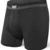 SAXX Sport Mesh Boxer Brief Fly Black/Graphite (2-Pack) -Hockey Equipment Store SPORT MESH SXBB12F BLK