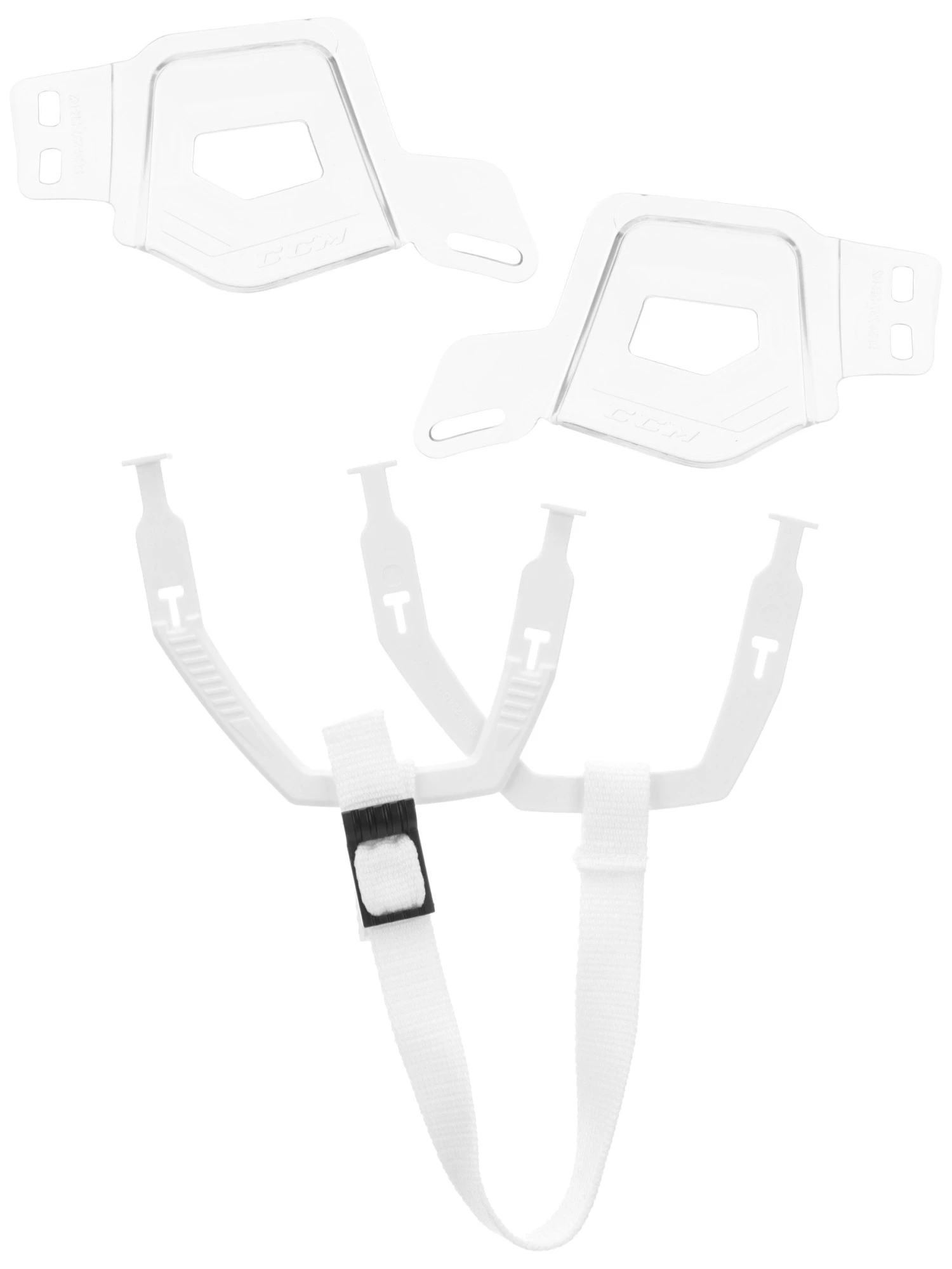 CCM Tacks Ear Cover, Ear Loop & Strap White 3 CCM Tacks Ear Cover, Ear Loop & Strap White