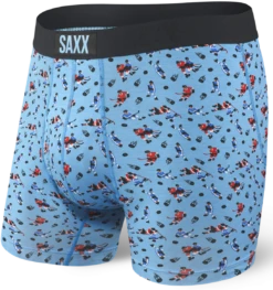 SAXX Ultra Boxer Fly Blue Action Shot