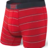 SAXX Vibe Boxer Brief Red Shallow Stripe -Hockey Equipment Store saxx vibe boxer brief red shallow stripe